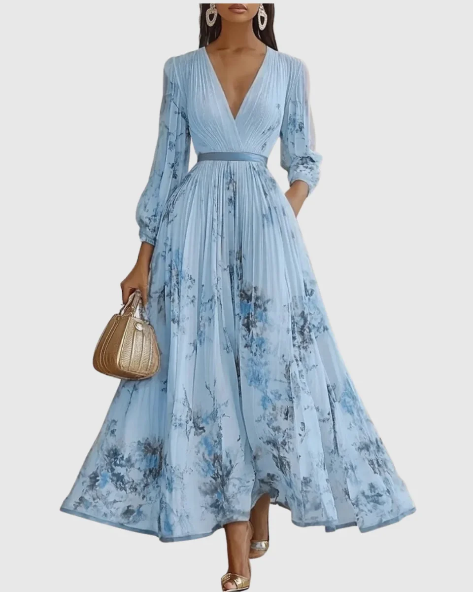 Rowella | Elegant plisseret maxikjole - Billede 7