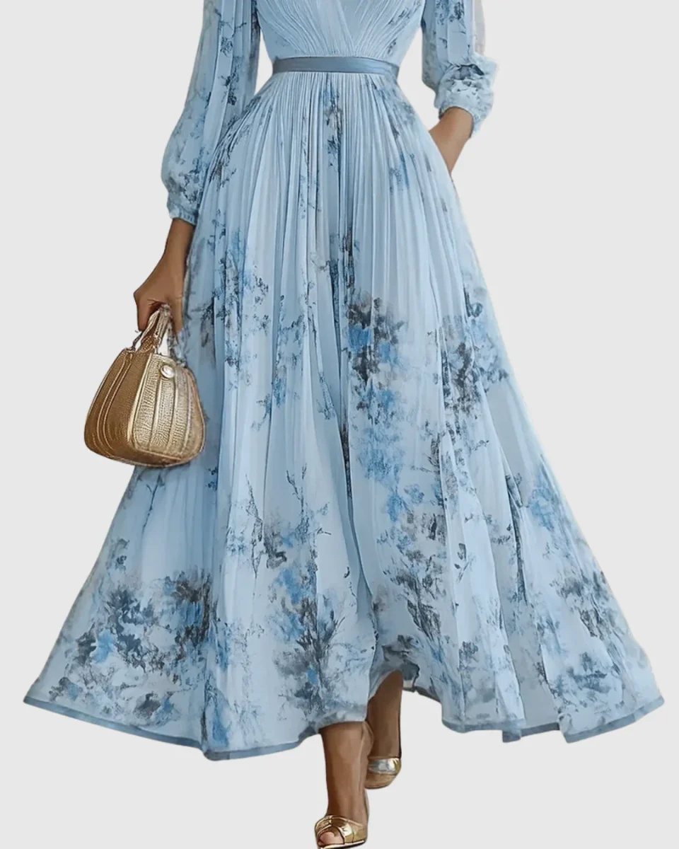 Rowella | Elegant plisseret maxikjole - Billede 8