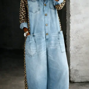 Amanda | Jumpsuit med denimskjorte i ét stykke