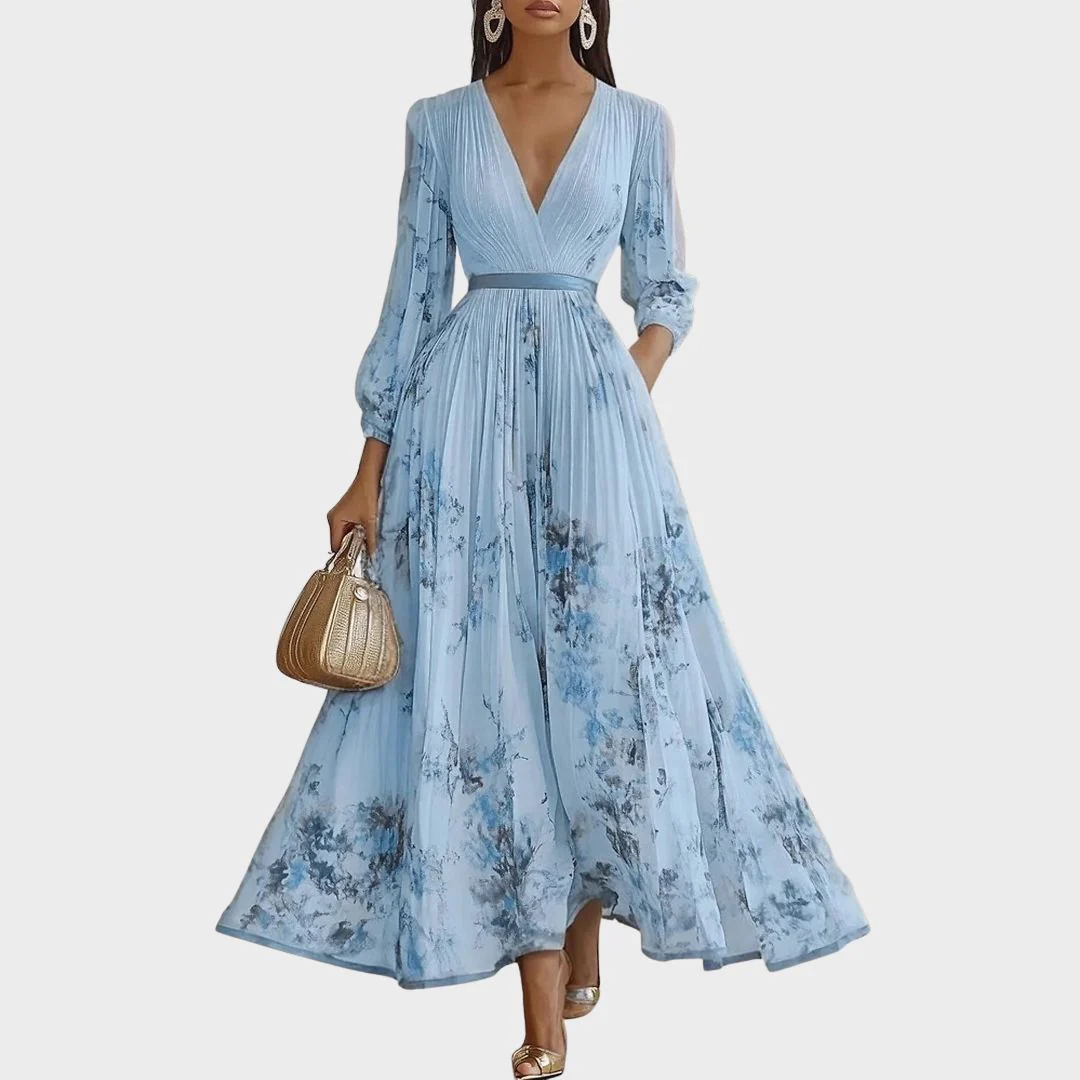 Rowella | Elegant plisseret maxikjole - Billede 5